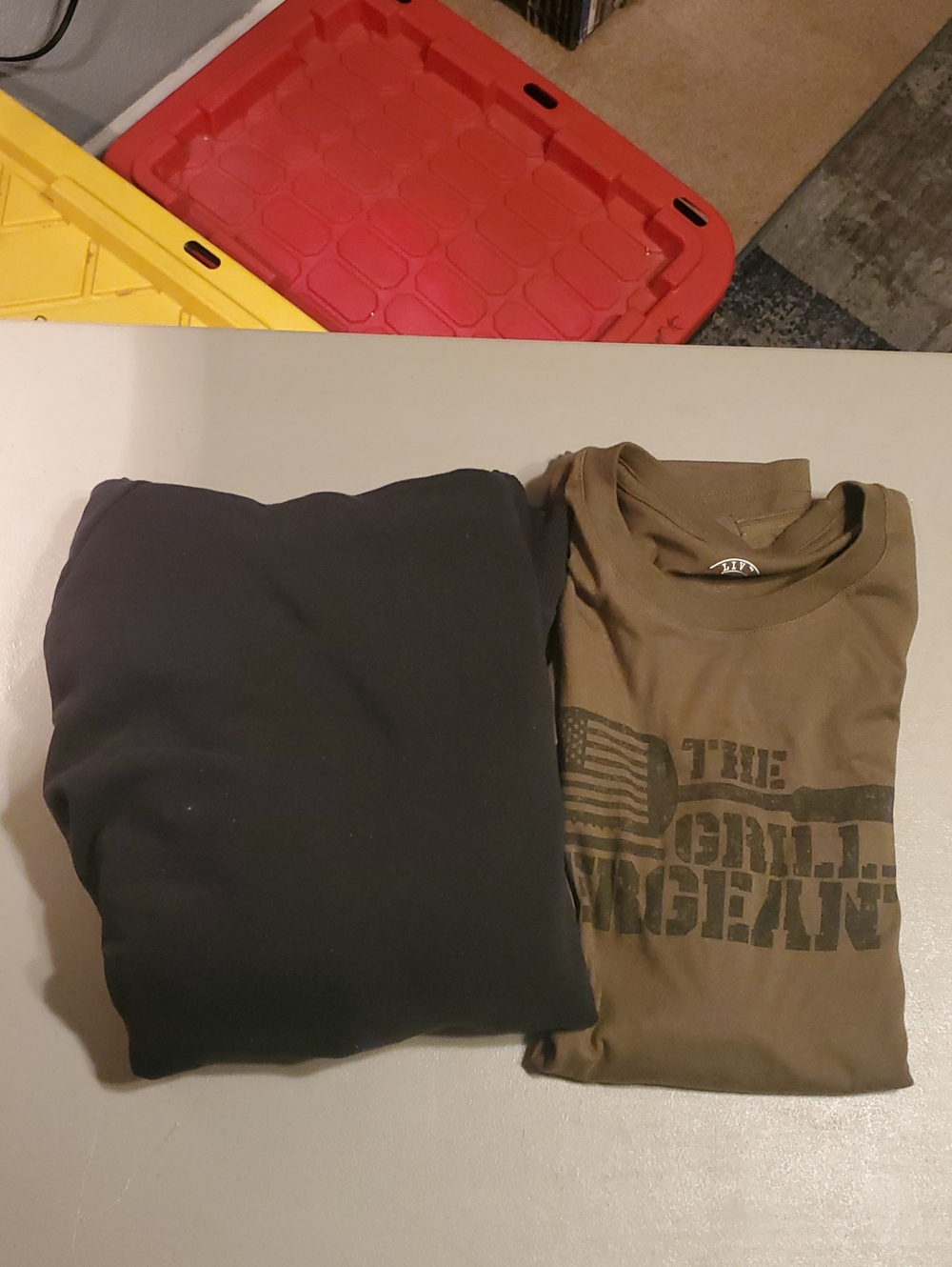 Mens Olive Green 'The Grill Sergeant' Graphic Tee And No Boundares